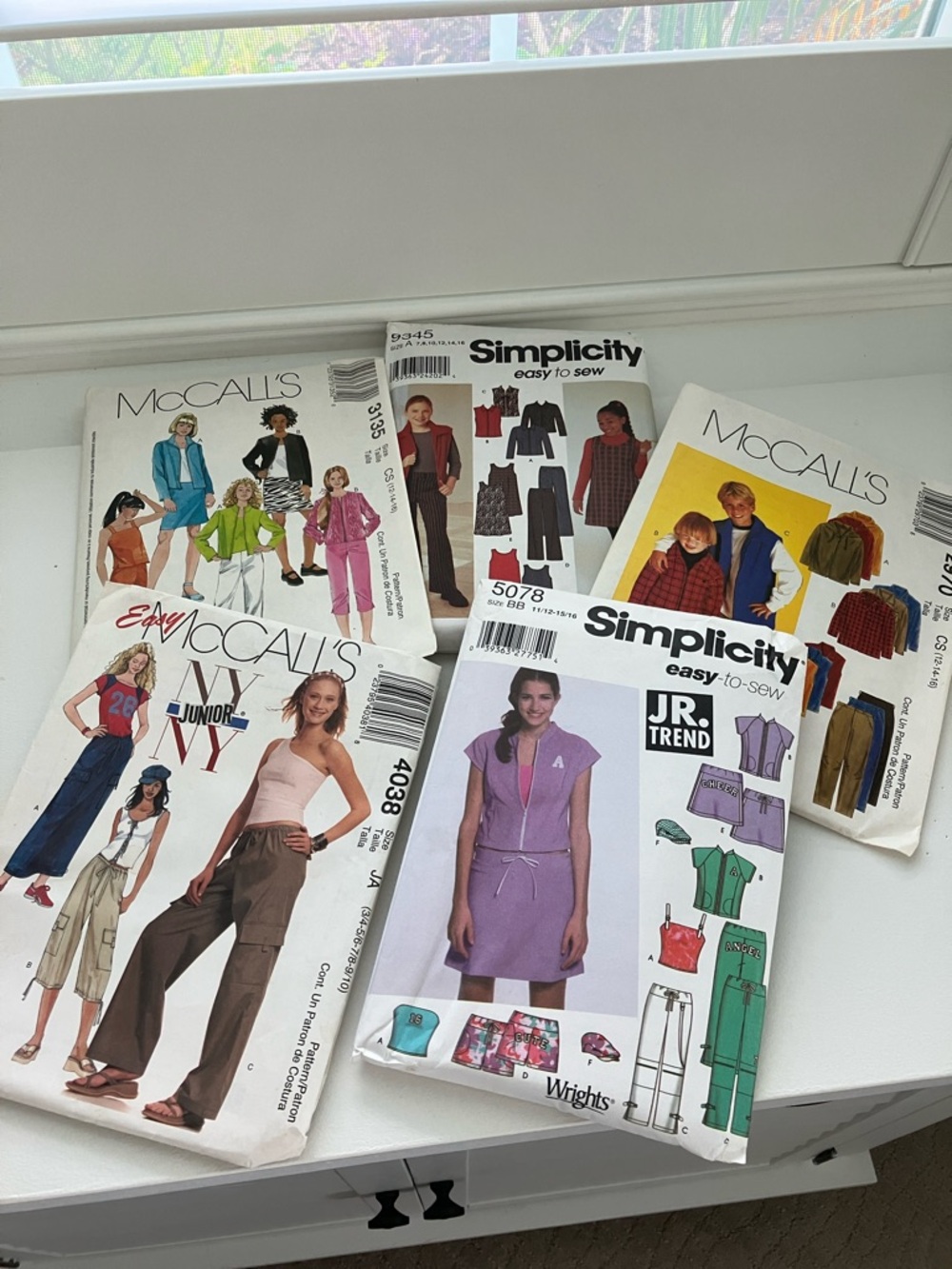 Five Jr Sewing Patterns UNCUT sz 7-16